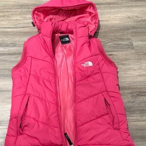 The North Face Fuchsia Hooded Vest